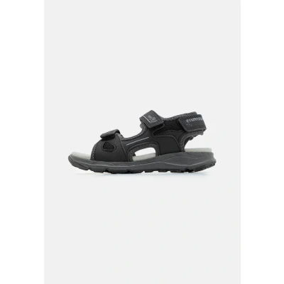 Image of Superfit Criss Cross Walking sandals for kids, Size: 13.5K, Black/grey Imitation leather/ textile