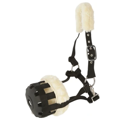 Image of Kerbl 3222146 Muzzle Teddy Fleece, Nylon, Black, Shetty