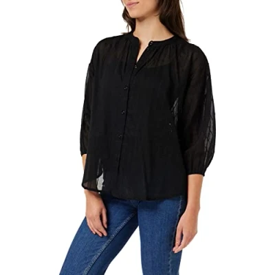 Image of Peppercorn Pcfreya Buttondown blouse, Women&#039;s, Size: Small, Black