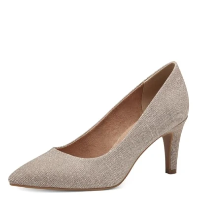 Image of s.Oliver Damen Pumps Spitz mit Stilettoabsatz, Gold (Champagne Glit), 41