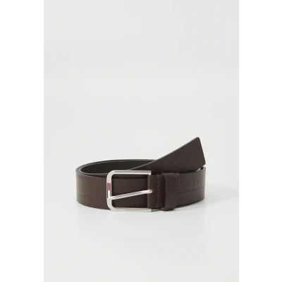 Image of Tommy Jeans Men&#039;s Fixed Belt, Brown (Dark Brown), 80