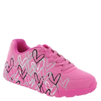 Image of Skechers UNO LITE Trainers for kids, Size: 9.5K, Hot pink shoes