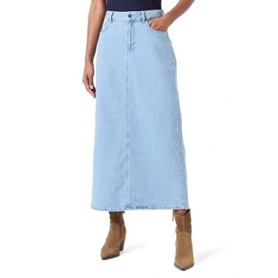 Image of Object Women&#039;s Objellen Mw Long Denim Skirt Noos, Light Blue (Light Denim), XL