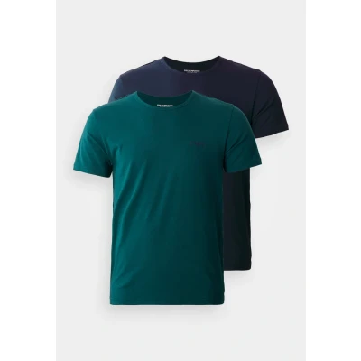 Image of Emporio Armani CREW NECK 2 PACK Undershirt, Men&#039;s, Size: Large, Blue/pine
