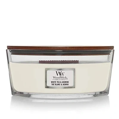 Image of WoodWick Scented Candle Ellipse White Tea &amp; Jasmine 9 cm / 19