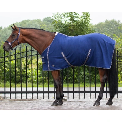 Image of QHP Fleece rug basic with cross surcingles