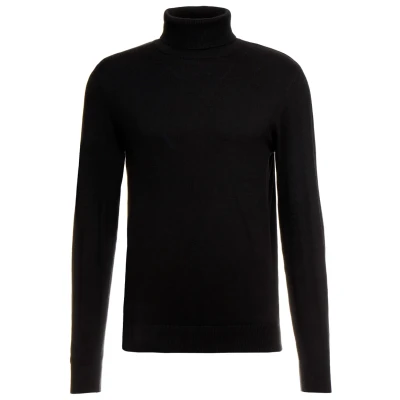 Image of Jack &amp; Jones Jjeemil ROLL NECK Jumper, Men&#039;s, Size: Small, Black