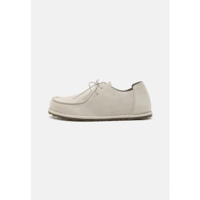 Image of Birkenstock UTTI LACE Narrow Unisex Casual laceups, Size: 3.5, Antique white Suede/cordura