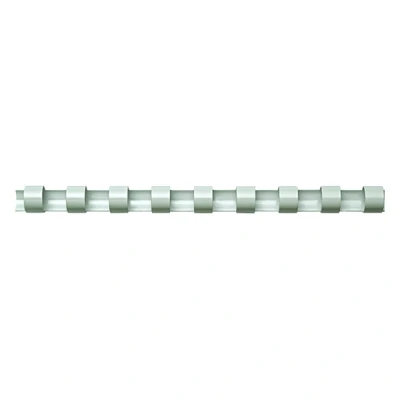 Image of Fellowes A4 8mm Plastic Binding Combs for Comb Machine Binds 21 to 40 Pages White, Pack of 100