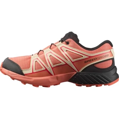 Image of Salomon Speedcross WP Unisex Hiking shoes for kids, Size: 13.5K, Emberglow/tender peach/fusion coral Synthetics/textile