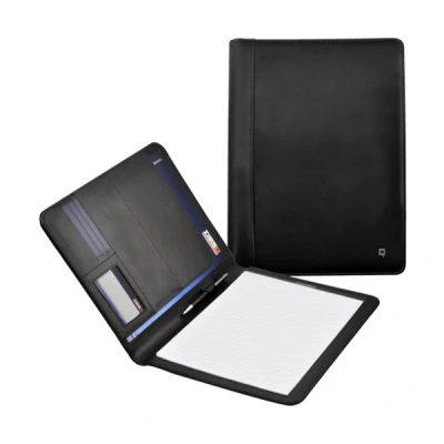 Image of DESQ 3682 with Paper PAD Various Compartments on The Left Side Black