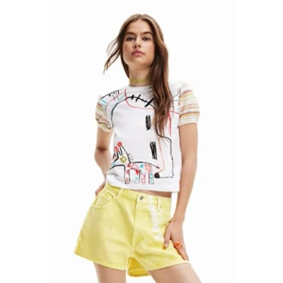 Image of Desigual Women&#039;s T Shirt, White, XL