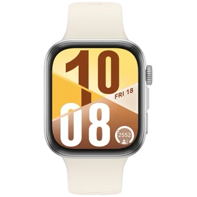 Image of Huawei Watch Fit 4 Silver (White Rubber Strap)