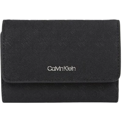 Image of Calvin Klein MUST Small Trifold Wallet, Women&#039;s, Size: One Size, Black mono