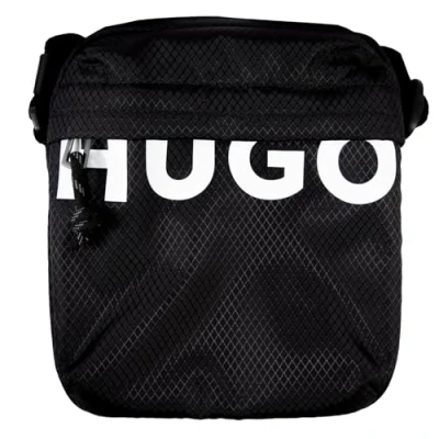 Image of HUGO Shaun ZIP Across body bag, Men&#039;s, Size: One Size, Black