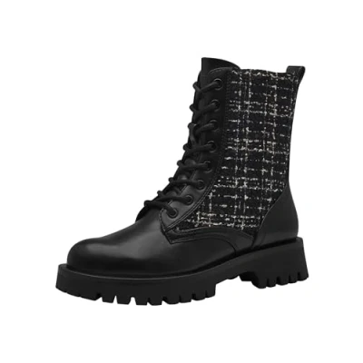 Image of Tamaris Platform ankle boots, Women&#039;s, Size: 4, Black comb Textile/synthetics
