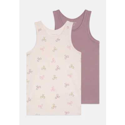 Image of NAME IT Girl&#039;s Nmftank Top 2P Barely Pink Bow Noos (Pack of 2), Pink, numeric_98