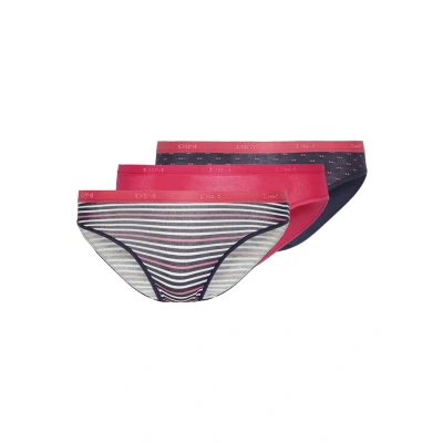 Image of DIM Pocket Brief 3 PACK Briefs, Women&#039;s, Size: Medium, Pink/dark blue/dark blue