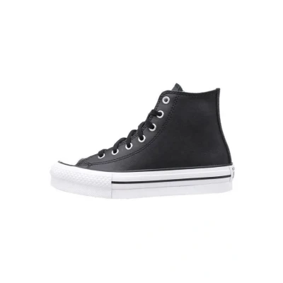 Image of Converse Chuck Taylor ALL STAR EVA LIFT Hightop trainers for kids, Size: 12.5K, Black Leather