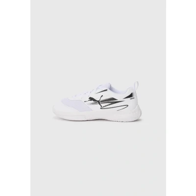 Image of Puma Unisex Kid&#039;s Varion Ii Jr Indoor Court Shoe, White Black, 1 UK