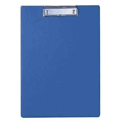 Image of MAUL A4 Clipboard Cardboard with Foil Writing Board Paper Clip Modern for Storage of Office, Kitchen and Workshop Dark Blue