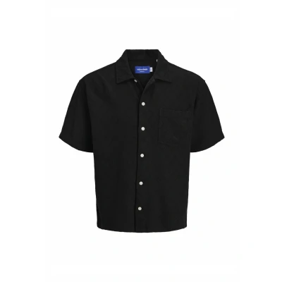 Image of JACK &amp; JONES Men&#039;s Jorluke Tampa Aop Shirt Ss Sn, Black, S