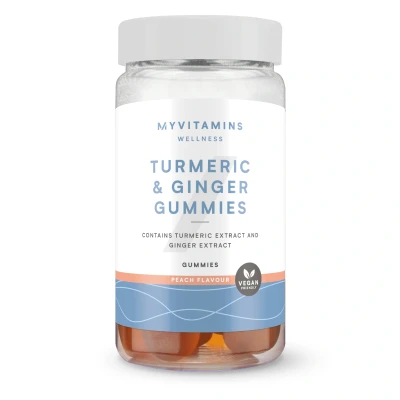 Image of Myvitamins Turmeric &amp; Ginger Gummies 60gummies Peach