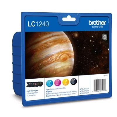Image of Brother LC1240 Value Pack B/C/M/Y Print Cartridge, XXL,Cyan