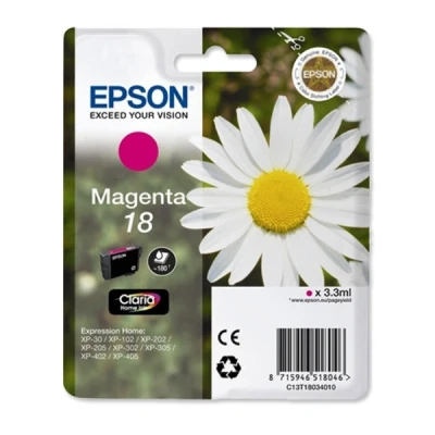 Image of Epson 18 Magenta Daisy Genuine, Claria Home Ink Cartridge