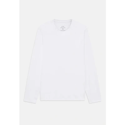 Image of Armani Exchange Men&#039;s Long Sleeve Top, White, S