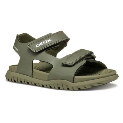 Image of Geox Fusbetto Unisex Sandals for kids, Size: 13K, Military Textile