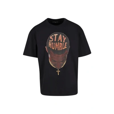 Image of Mister Tee STAY Humble Print Tshirt, Men&#039;s, Size: Small, Black