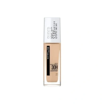 Image of Maybelline New York Waterproof Make Up, High Coverage, Long Lasting Face Super Stay Active Wear, Colour: #22 Light Bisque (Light), 1 x 30 ml