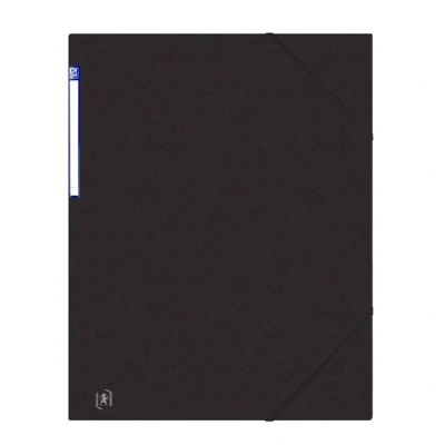 Image of Oxford Top File black A3 cardboard elastic folder