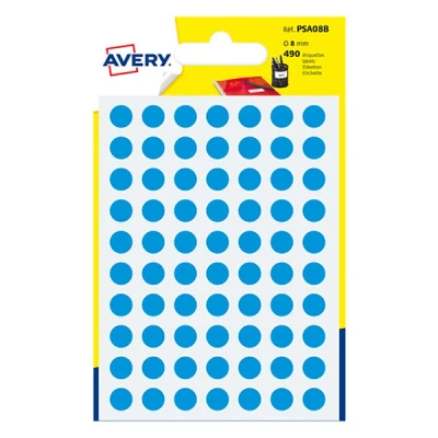Image of Avery 490 dots Diam 8mm Blue