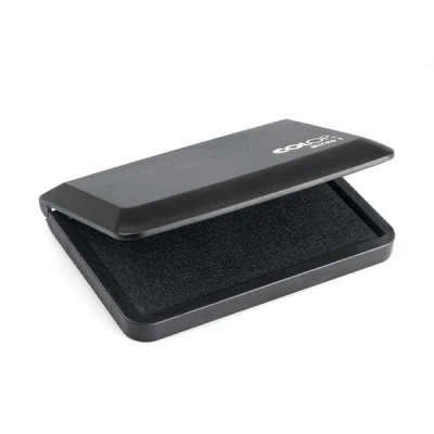 Image of COLOP Micro 1 Black Rubber Stamp Ink Pad. Measures 90x50mm. Best Pad for Home, Office, and Crafting Use. Water Based, Non Toxic, Document Proof Vegan Friendly.