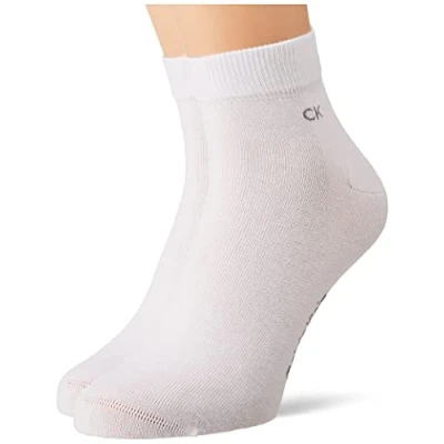 Image of Calvin Klein Underwear Quarter 2 PACK Socks, Men&#039;s, Size: 6 8, White