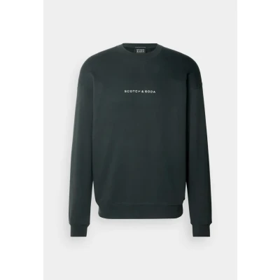 Image of Scotch &amp; Soda CORE LOGO Front Chest Sweatshirt, Men&#039;s, Size: Small, Grachten green