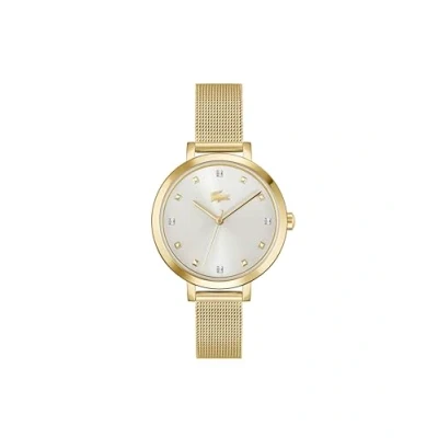 Image of Lacoste RIGA Watch silvercoloured/white/goldcoloured, Women&#039;s, Size: One Size, Silver coloured/white/gold coloured