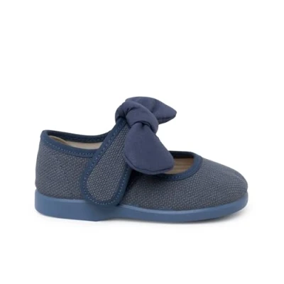 Image of Pisamonas Merceditas LAZO Y Cierre Adherente Baby shoes for kids, Size: 4.5K/5K, Azul francia