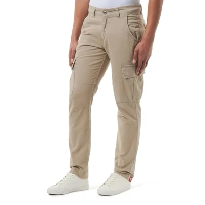 Image of Alpha Industries Agent Relaxed fit jeans, Men&#039;s, Size: 32, Vintage sand