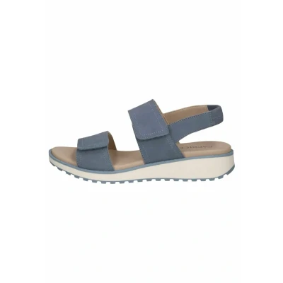 Image of Caprice Damen Sandale aus Leder, Weiß (WHITE/SILVER), 37