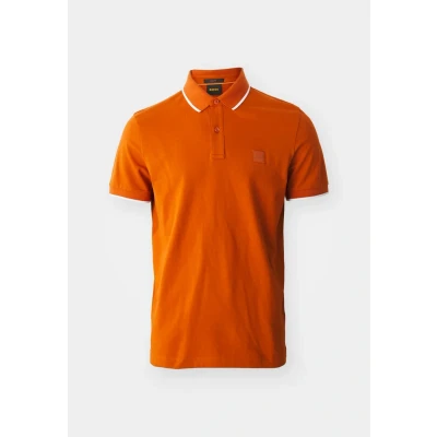 Image of BOSS Passertip Polo shirt, Men&#039;s, Size: Small, Open orange