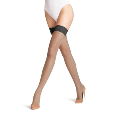 Image of FALKE Women&#039;s Stay Ups, Black (Black 3009), M