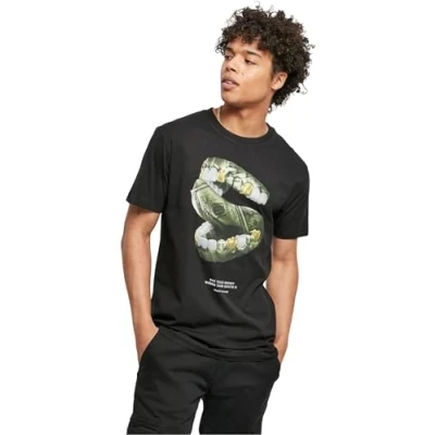 Image of Mister Tee Print Tshirt, Men&#039;s, Size: 4XL, Schwarz