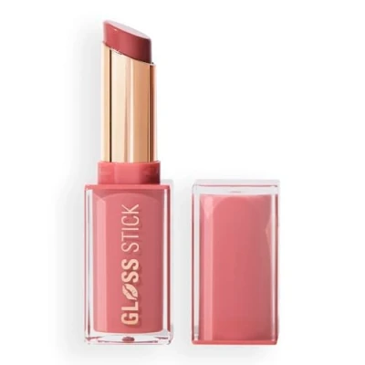 Image of Revolution Pout Lip Gloss, Ultra Glossy and Pigmented Gloss with Hyaluronic Acid Vitamin E, Vegan Cruelty Free, 3g, Sweet Rose