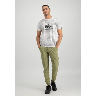 Image of Alpha Industries camo Print Tshirt, Men&#039;s, Size: Small, White