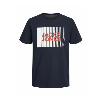 Image of JACK &amp; JONES Boys Jjecorp Logo Tee Play SS O Neck Mni T Shirt, Blazer navy, 116