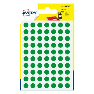 Image of Avery 490 dots Diam 8mm Green