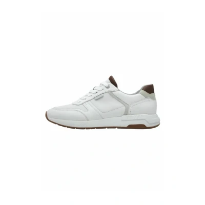 Image of s.Oliver Trainers, Men&#039;s, Size: 9, White leather and imitation